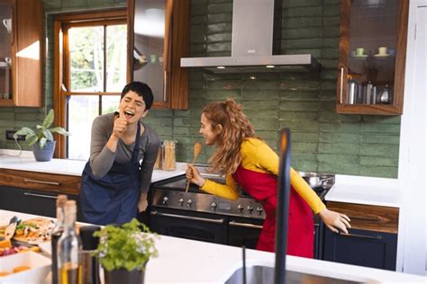 sexy happy couple cooking